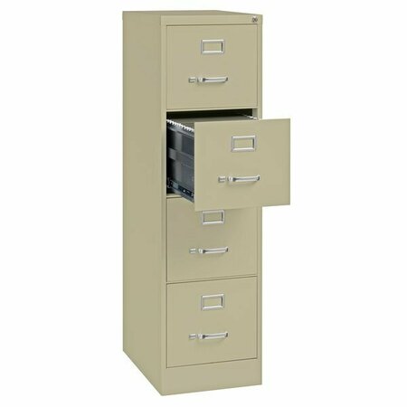 HIRSH INDUSTRIES 17891 Putty Four-Drawer Vertical Letter File Cabinet - 15'' x 22'' x 52'' 42017891